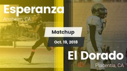 Matchup: Esperanza vs. El Dorado  2018