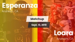 Matchup: Esperanza vs. Loara  2019