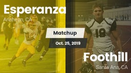 Matchup: Esperanza vs. Foothill  2019