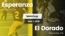 Matchup: Esperanza vs. El Dorado  2019
