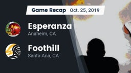 Recap: Esperanza  vs. Foothill  2019