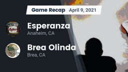 Recap: Esperanza  vs. Brea Olinda  2021
