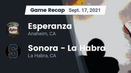 Recap: Esperanza  vs. Sonora  - La Habra 2021