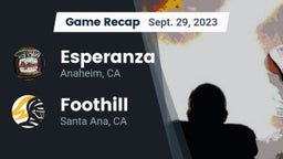 Recap: Esperanza  vs. Foothill  2023