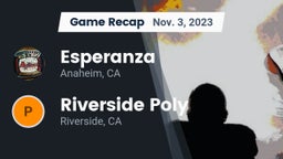Recap: Esperanza  vs. Riverside Poly  2023