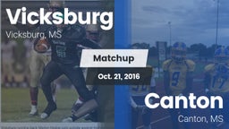 Matchup: Vicksburg vs. Canton  2016
