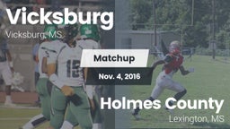 Matchup: Vicksburg vs. Holmes County 2016