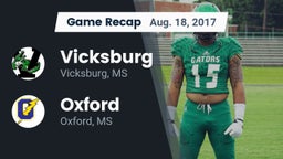 Recap: Vicksburg  vs. Oxford  2017