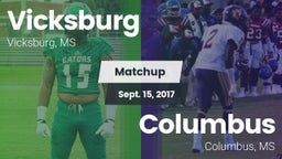Matchup: Vicksburg vs. Columbus  2017