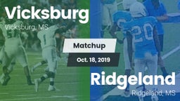 Matchup: Vicksburg vs. Ridgeland  2019