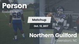 Matchup: Person  vs. Northern Guilford  2017