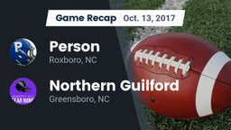 Recap: Person  vs. Northern Guilford  2017