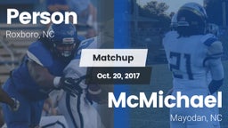 Matchup: Person  vs. McMichael  2017