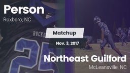 Matchup: Person  vs. Northeast Guilford  2017