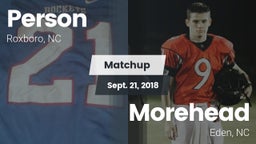 Matchup: Person  vs. Morehead  2018