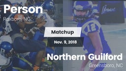 Matchup: Person  vs. Northern Guilford  2018