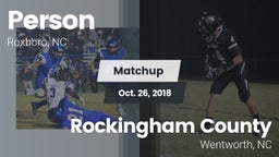 Matchup: Person  vs. Rockingham County  2018