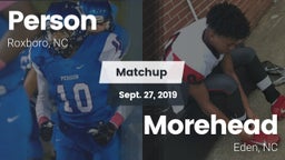 Matchup: Person  vs. Morehead  2019