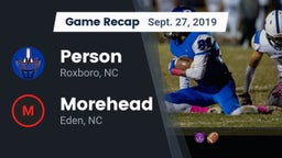 Recap: Person  vs. Morehead  2019