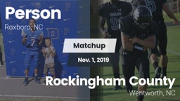 Matchup: Person  vs. Rockingham County  2019