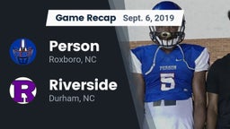 Recap: Person  vs. Riverside  2019