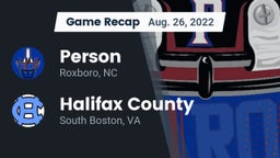 Recap: Person  vs. Halifax County  2022