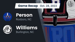 Recap: Person  vs. Williams  2022