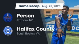 Recap: Person  vs. Halifax County  2023