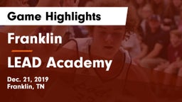 Franklin  vs LEAD Academy  Game Highlights - Dec. 21, 2019