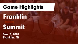 Franklin  vs Summit  Game Highlights - Jan. 7, 2020