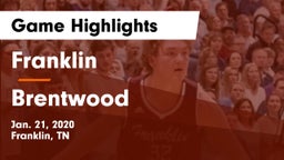 Franklin  vs Brentwood  Game Highlights - Jan. 21, 2020