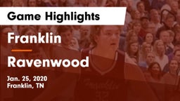 Franklin  vs Ravenwood  Game Highlights - Jan. 25, 2020