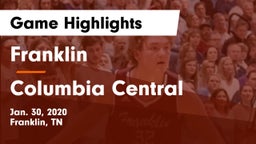 Franklin  vs Columbia Central  Game Highlights - Jan. 30, 2020