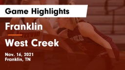Franklin  vs West Creek  Game Highlights - Nov. 16, 2021