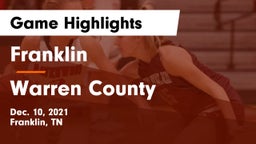 Franklin  vs Warren County  Game Highlights - Dec. 10, 2021