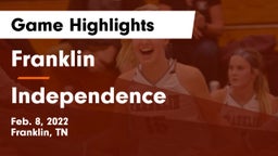 Franklin  vs Independence  Game Highlights - Feb. 8, 2022