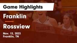 Franklin  vs Rossview  Game Highlights - Nov. 13, 2023