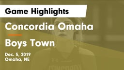 Concordia Omaha vs Boys Town  Game Highlights - Dec. 5, 2019