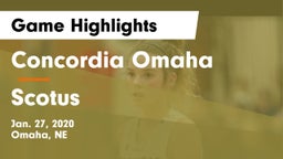 Concordia Omaha vs Scotus  Game Highlights - Jan. 27, 2020
