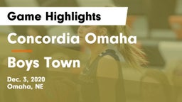 Concordia Omaha vs Boys Town  Game Highlights - Dec. 3, 2020