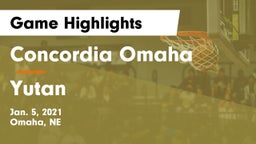 Concordia Omaha vs Yutan  Game Highlights - Jan. 5, 2021