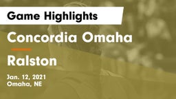 Concordia Omaha vs Ralston  Game Highlights - Jan. 12, 2021