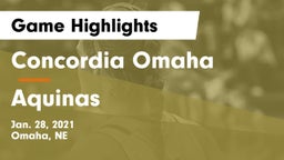 Concordia Omaha vs Aquinas  Game Highlights - Jan. 28, 2021