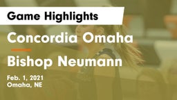 Concordia Omaha vs Bishop Neumann  Game Highlights - Feb. 1, 2021