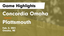 Concordia Omaha vs Plattsmouth  Game Highlights - Feb. 5, 2021
