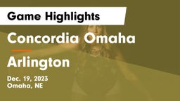 Concordia Omaha vs Arlington  Game Highlights - Dec. 19, 2023