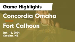 Concordia Omaha vs Fort Calhoun  Game Highlights - Jan. 16, 2024
