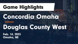 Concordia Omaha vs Douglas County West  Game Highlights - Feb. 14, 2023