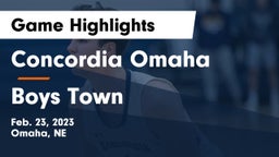 Concordia Omaha vs Boys Town  Game Highlights - Feb. 23, 2023