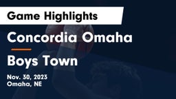 Concordia Omaha vs Boys Town  Game Highlights - Nov. 30, 2023